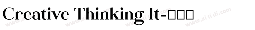Creative Thinking It字体转换